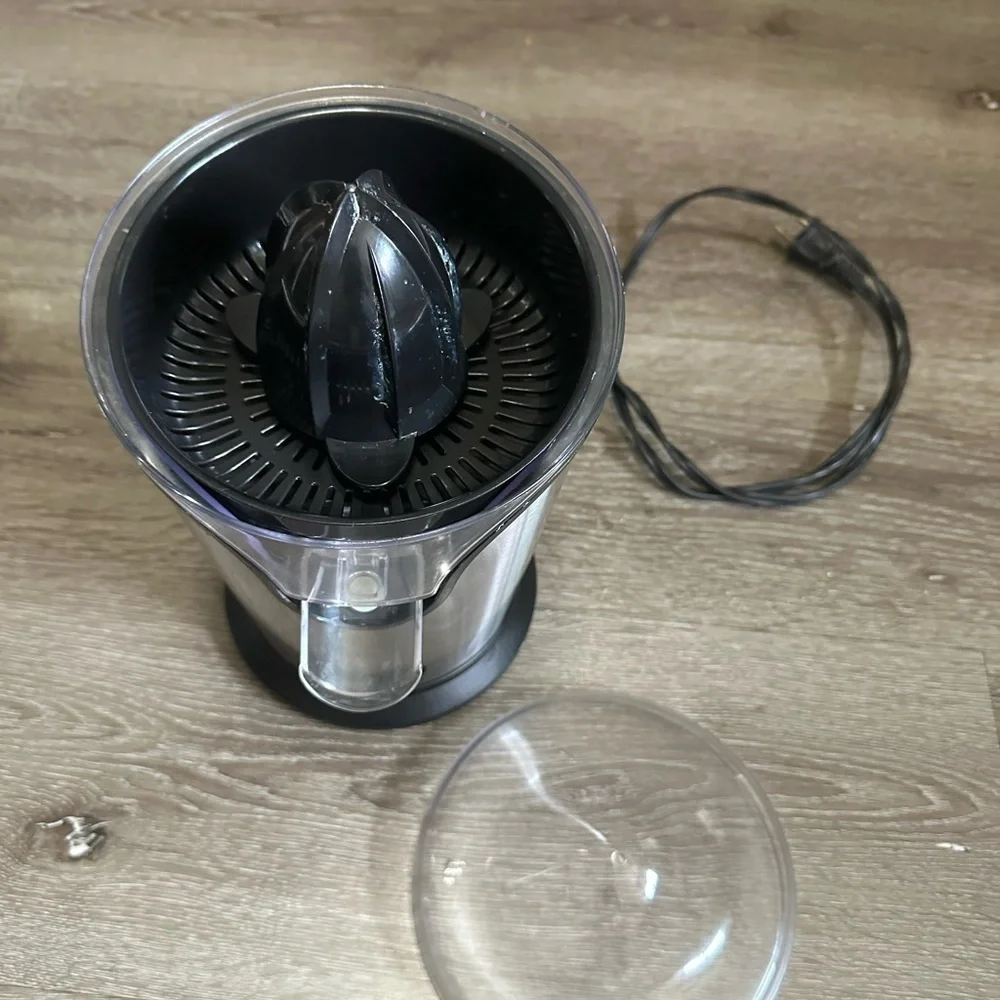 Ash Stainless Steel Electric Citrus Juicer in Silver and Clear